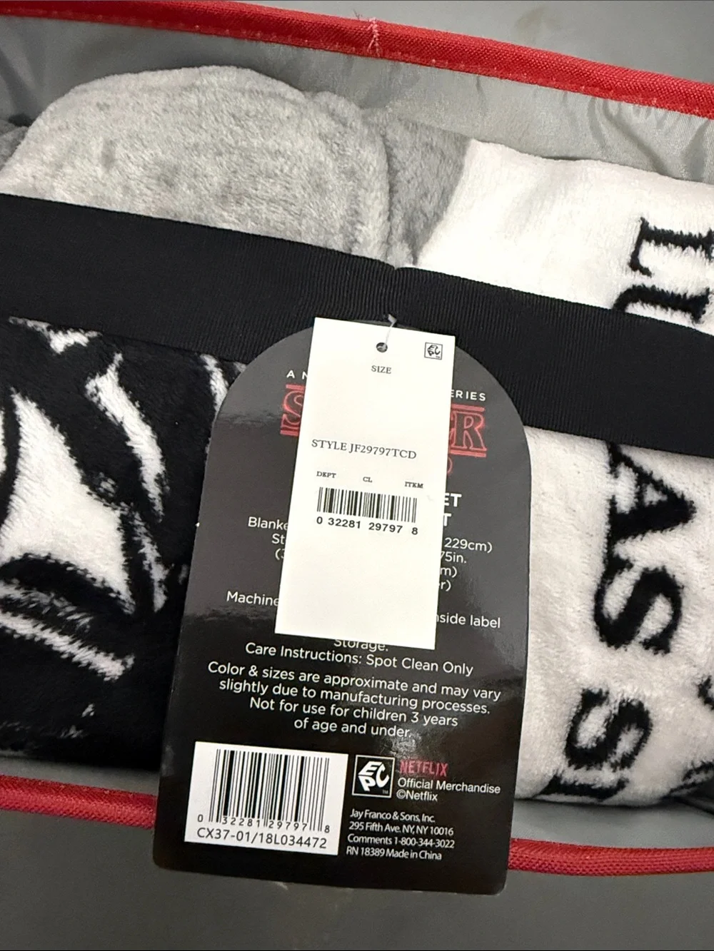 Netflix Stranger Things Class of 1984 Black and Red Throw Blanket